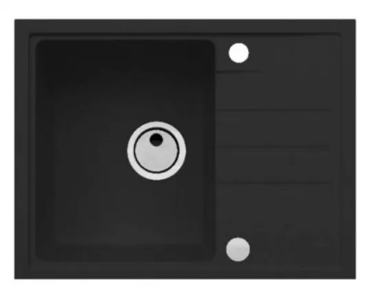 Kuhinjsko korito ALVEUS INTERMEZZO 30 DEEP BLACK G90 + SIFON 1149080