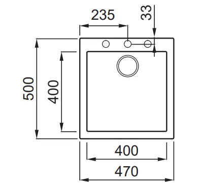 Kuhinjsko korito ELLECI QUADRA 102 40