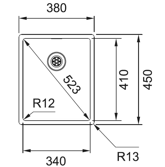 Kuhinjsko korito FRANKE BXX 210/110-34 (Potisni gumb) 127.0374.687 + SIFON