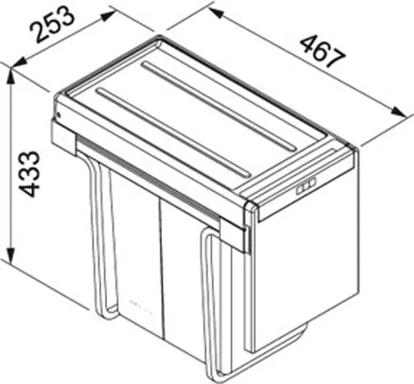 Dodatna oprema FRANKE Cube 30 - rocno, 2 x 15L 134.0039.553
