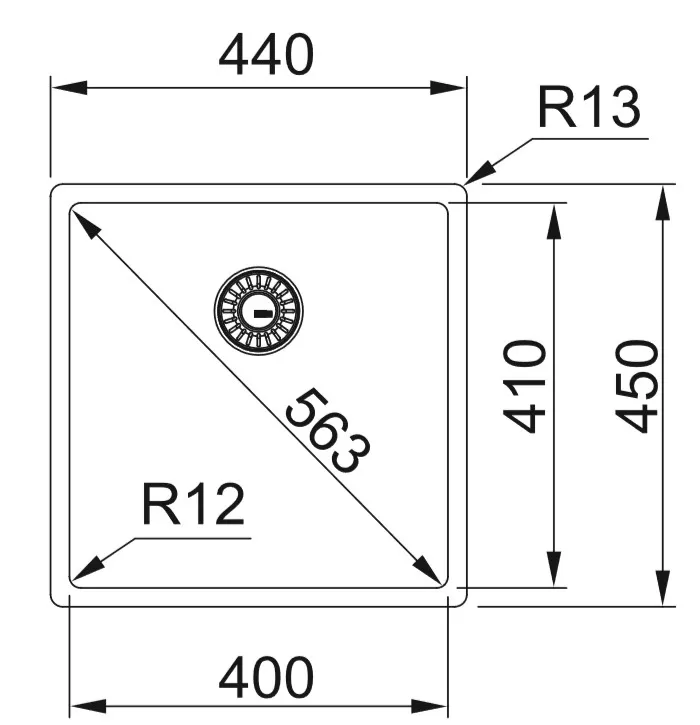 Kuhinjsko korito FRANKE BXX 210/110-40 127.0375.284 + SIFON
