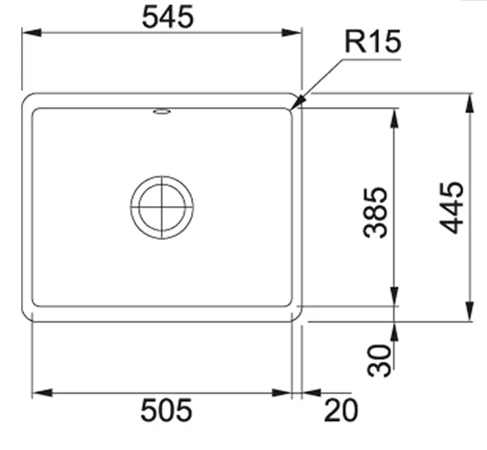 KBK 110-50 126.0380.350 Anthrazit Mat + SIFON