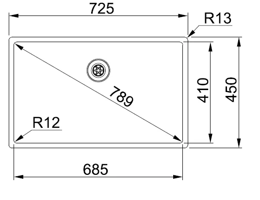 Kuhinjsko korito FRANKE BXX 210/110-68 (Potisni gumb) 127.0539.907 + SIFON
