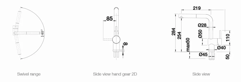 Kuhinjska armatura BLANCO LINUS-S,HD, crna mat 525807