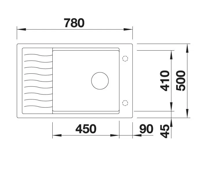 Kuhinjsko korito BLANCO ELON XL 6 S, obracljiv, crn 525882