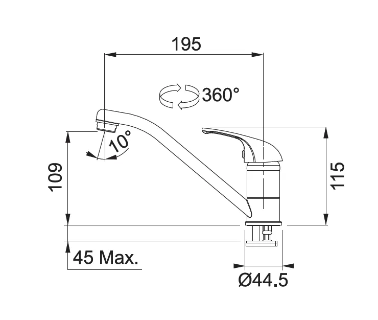 Kuhinjska armatura FRANKE Basic krom 115.0474.658