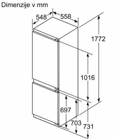 Hladilnik BOSCH KIN86ADD0 M