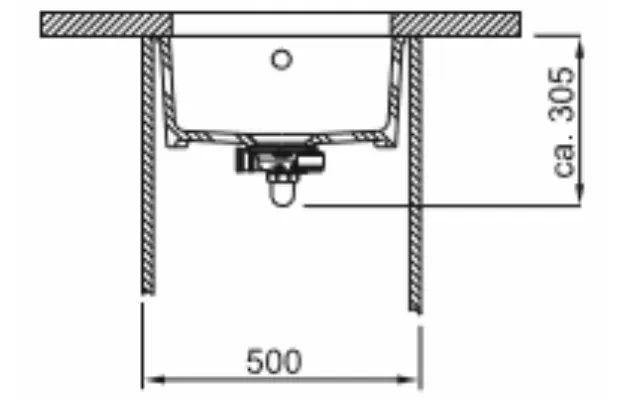 KBK 110-40 126.0380.352 Anthrazit Mat + SIFON
