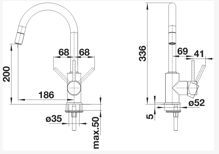 MIDA- S II, HD, crna mat, izvlecna 526653